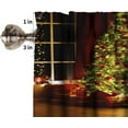 thumbnail image 4 of Christmas Kitchen Curtain Tiers and Valance Curtain Sets Xmas Tree Various Presents Decorative Cafe Curtains Set for Kitchen Living Room Bathroom 54x18 & 27x24x2, 3 Panel, 4 of 4