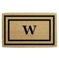 thumbnail image 1 of Nedia Home O2182W 36 x 72 Po Mince Double Cadre Photo Résistant Tapis de Porte de Coco & 44; Monogramme W - Noir, 1 of 1