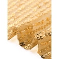 thumbnail image 7 of DARING DIVA Women's Plus Sequin V Neck Faux Wrap Metallic Shirt 1X Gold, 7 of 7
