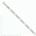 thumbnail image 2 of 14K White Gold 7mm Hand-Polished Figaro Link Bracelet, 2 of 5