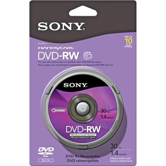 sony-8cm-rewritable-dvd-rw-for-camcorders-10-pack-walmart-canada
