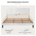 thumbnail image 6 of Amolife King Size Platform Bed Frame with Upholstered Velvet Channel Headboard, White, 6 of 9