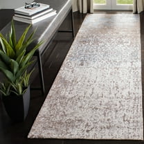 SAFAVIEH Expression Kliment Abstract Overdyed Runner Rug, Ivory/Grey, 2'6" x 8'