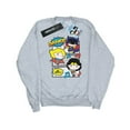 thumbnail image 1 of DC Comics Mens Chibi Super Friends Dance Sweatshirt, 1 of 5