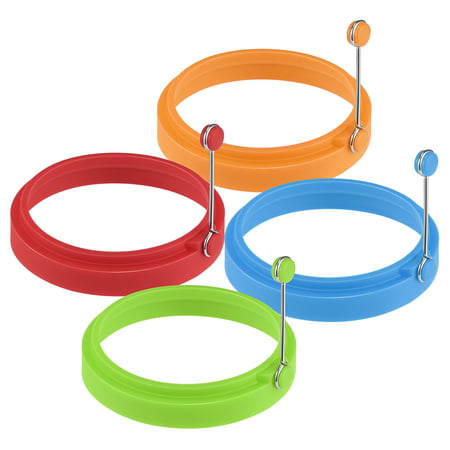 Silicone Egg Ring- Pancake Breakfast Sandwiches - Benedict Eggs - Omelets and More Nonstick Mold Ring Round (Best Way To Make Eggs For Breakfast Sandwiches)