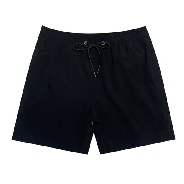 Pantalones de playa de nylon elástico en 4 direcciones para hombre - Pantalones cortos de baño holgados de talla grande con bolsillos - Cintura elástica transpirable para resorts costeros