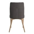 thumbnail image 6 of Chelsea Lane Mid-Century Modern Linen and Oak Dining Chairs, Set of 2, Dark Grey, 6 of 8