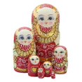 thumbnail image 2 of 7pcs/set New Wooden Russian Nesting Dolls Braid Girl Toy Traditional Matryoshka, 2 of 4