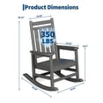 thumbnail image 4 of TROPOW HDPE Rocking Chair Outdoor- Poly High Back Porch Rocker Chairs for Adults - All Weather Resistant Furniture for Patio Front Porch, 4 of 8