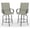 Brown, variant on Memoryfield Outdoor Swivel Bar Stools Set of 2, Bar Height Patio Chairs with High Back & Armrests, Textilene Fabric Bar Stools for Patio, Deck, Backyard & Garden, Red
