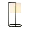 thumbnail image 3 of Evelyn&Zoe Peyton 22" Tall Asymmetric Table Lamp with Fabric Shade in Blackened Bronze/White, 3 of 11