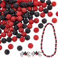 thumbnail image 1 of Craft Beads PH PandaHall, 100 unidades, diamantes de imitación rojos y negros de 10 cm, 1 of 6