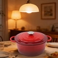 thumbnail image 7 of 20cm Enameled Dutch Oven, Heavy Duty 20cm Enameled Cast Iron Dutch Oven Pot, Multiuse Stovetop Cooker for Stewing Braising Baking Bread, Durable Pot for Home Kitchen All Stovetops, 7 of 7