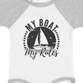 thumbnail image 4 of Inktastic My Boat My Rules Sailing Captain Boys or Girls Baby Bodysuit, 4 of 5