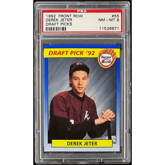 Derek Jeter 1992 Front Row Card #55 PSA NM-MT 8 11526671 92' Draft Pick