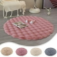 thumbnail image 3 of Plush Fluffy Circular Room Carpet,Contemporary Entry Rug,Round Plush Rug for Bedroom,Living Room,Sofa,Faux Fur Soft Area Rug,Small Non-slip Floor Mat for Coffee Table Hallway Dorm, 3 of 7