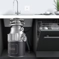 thumbnail image 3 of Garbage Disposal, 3800RPM Continuous Feed Food Waste Disposer to 1-3mm, Stainless Steel Food Waste Grinding System for Kitchen Sink Food Waste, Power Cord Included, 3 of 7