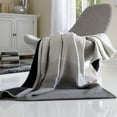 thumbnail image 2 of Ibena Sorrento Striae Oversized Reversible Throw, 2 of 2