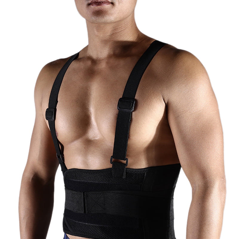 1X Adjustable Waist Support Belt Men Lumbar Fitness Weightlifting Running Back 