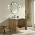 thumbnail image 3 of Fully Assembled 30'' Light Coffee Freestanding Single Sink Bathroom Vanity with Solid Wood Construction and Engineered White Top, 3 of 6