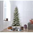 thumbnail image 3 of Vickerman 6.5' x 42" Unlit Flocked Kamas Fraser Slim Artificial Christmas Tree, 3 of 3