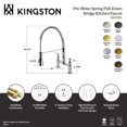 thumbnail image 4 of Kingston Brass GS1275PL Heritage Double-Handle 2-Hole Deck-Mount Pre-Rinse Bridge Kitchen Faucet in Oil Rubbed Bronze, 4 of 5