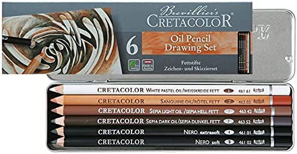 Cretacolor Oil Pencil Drawing Pencil Sets (6 Pcs) - Prime Art