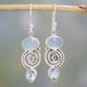 thumbnail image 1 of Xiao Hua Pendientes colgantes de estilo retro, nuevos y únicos, para mujer, estilo étnico bohemio, vintage (plateados)., 1 of 4