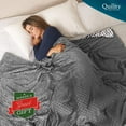 thumbnail image 2 of Quility Weighted Blanket - 15 LB Queen Size - 60"x80", Chevron, 2 of 8