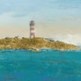 thumbnail image 3 of Wiens, James 20x20 Black Modern Framed Museum Art Print Titled - Lighthouse Seascape I v3 Crop II, 3 of 5