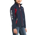 thumbnail image 3 of Chaqueta ARIAT New Team Softshell para niños, color azul, talla XS, 3 of 5