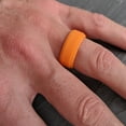 thumbnail image 7 of Orange Step Edge Breathable Comfort Fit Silicone Ring 9mm Bandwidth, 7 of 7