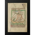 thumbnail image 2 of English 13th Century 11x14 Black Modern Framed Museum Art Print Titled - A Flying Fish, 2 of 5