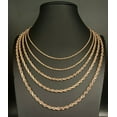thumbnail image 2 of 10K Rose Gold Rope Chain, 10k Real Rose Gold 2.6mm - 5.5mm Rope Chain Necklace, 10K Gold Rope Chain, 10K Gold Chain,  Men and Women Gold (Width:5mm; Necklace length:24;), 2 of 8