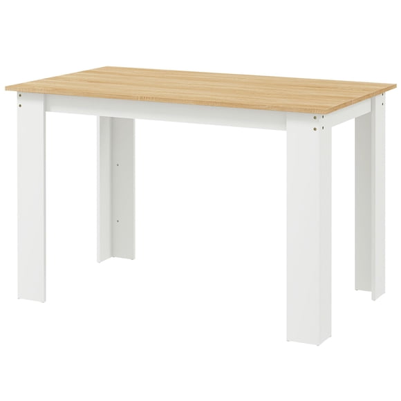 Oak Kitchen Dining Table for 4-6 | Modern Wood Effect Table, 47" x 27" | Ideal for Small Dining Rooms, Family Meals & Gatherings