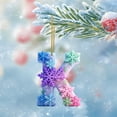 thumbnail image 3 of K Snowflake Series 2D Acrylic Backpack Car Pendant Decoration Ornament Alphabet Design K, 3 of 7
