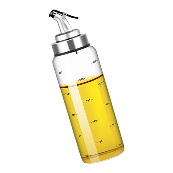Borosilicate Glass Condiment Dispenser with Leak proof Lid Clear Oil Bottle Large Capacity Liquid Storage Container