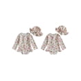 thumbnail image 2 of BemeyourBBs Toddler Baby Girls Starfish One Piece Swimsuit with Sun Hat Infant Girls Bathing Suit Long Sleeve Rash Guard Shell Starfish Pattern Zip Up Swimwears Summer Beachwear, 2 of 9