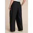 thumbnail image 2 of ELOQUII Women's Plus Size Pleat Detail Trouser With Long Belt, 2 of 3