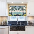 thumbnail image 5 of Yayeee Kitchen Curtains Tier Pair Light Filtering 27"x36" Rod Pocket Short Cafe Window Panel, Mounatin at Dawn, 5 of 7
