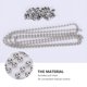thumbnail image 5 of Cadena de repuesto de metal de 1 m con 20 hebillas para lámpara de ventilador de techo (plateada), 5 of 7