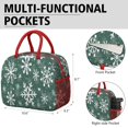 thumbnail image 6 of Womens Green Christmas Snowflake Pattern Lunch Box for Work,Insulated Lunch Bag for Women,Loncheras Para Mujer,Leakproof Adult Lunch Bag for Work,Beach,Travel,Picnic,Camping, 6 of 7
