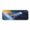 thumbnail image 1 of Outer Space Computer Mouse Pad, Vibrant UFO on Earth Secret Experiment Climate Change Terrestrial Fiction, Rectangle Non-Slip Rubber Mousepad Large, 31" x 12" Gaming Size, Blue Orange, by Ambesonne, 1 of 2
