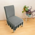 thumbnail image 5 of Luxcidy Dining Chair Covers Stretch Parsons Chair Slipcover with Skirt Chair Covers, Stretch Kitchen Chair Covers, Detachable Washable Chair Cover, for Dining Room, Hotel, Ceremony, 5 of 7