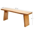 Killeryuki 4ft Long Solid Wood Dining Bench Live Edge Wooden Bench