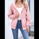 thumbnail image 5 of Sudadera con Capucha y Cremallera para Mujer, de Larga, para Otoño, con Capucha Extragrande, Chaquetas Informales de Moda Rosa XL, 5 of 9