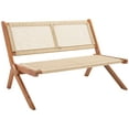 thumbnail image 4 of SAFAVIEH Kobina Outdoor Patio Bench, Natural, 4 of 12