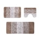 thumbnail image 2 of Juego de 4 Alfombras de Baño con Funda En Forma de U para La Tapa Del Inodoro - Alfombras de Baño de Felpa de Microfibra Absorbente y Antideslizante, Lavables a Máquina En Gris, Marrón y Azul - 40X80, 2 of 7