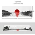 thumbnail image 2 of Lake with Red Sun Asian Japanese Gaming Mouse Pad XL, Extended Large Mouse Mat Desk Pad, Stitched Edges Mousepad, Long Mouse Pad, 31.5 X 11.8 Inch, 2 of 6