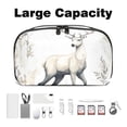 thumbnail image 3 of Deer Hard Drive Bags Travel Case Charging Cord Organizer - Oxford Cloth Waterproof Electronics Digital Accessories Pouch with Organizer Charger Station - 5.9x9.44x3.14 in, 3 of 6